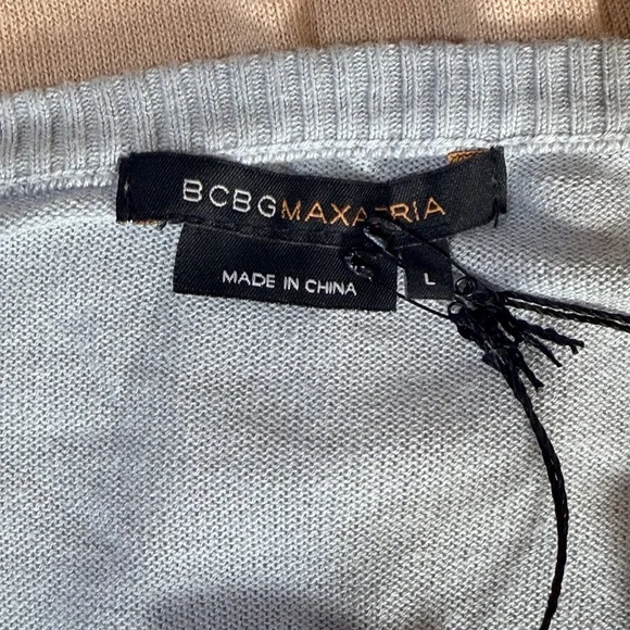 NWT BCBG MAXAXRIA Colorblock 3/4 Sleeve Sweater Dress L - Picture 7 of 8